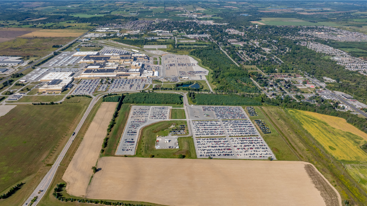L’image d’une ville vue de haut.
